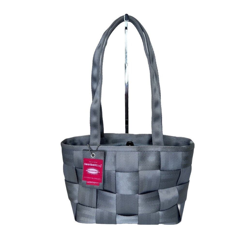 Harveys The Original Seatbelt Purse Tote Bag Shoulder Handbag Gray Woven USA